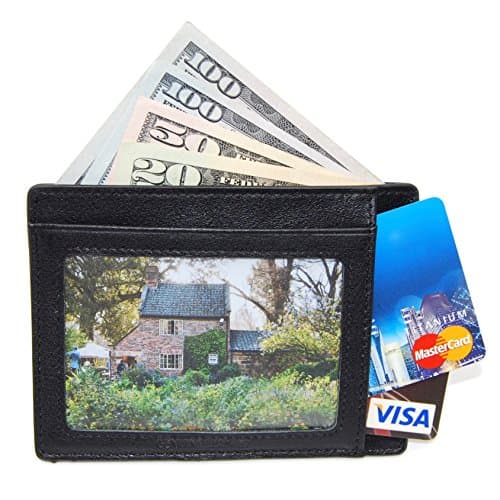 Genuine Leather RFID Blocking Men's Slim Wallet - Super Slim