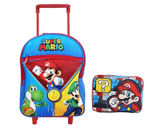 New Super Mario & Luigi Toddler Rolling Backpack