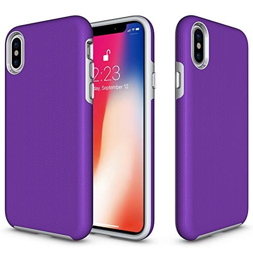 MXWANG Soft TPU + Hard PC Dual Guard Shock-Absorbing Scratch-Resistant Rugged Drop Protection Case for Apple iPhone X/8/7/8 Plus/7 Plus/6/6S/6 Plus/6S Plus/5/5S/SE&amp;Samsung Galaxy Note 8/S8/S8 Plus