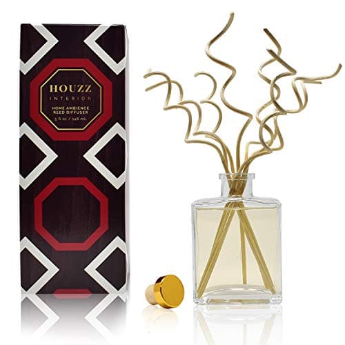HOUZZ Interior Grapefruit and Orange Blossom Reed Diffuser Sticks Room Fragrance – Orange Flower, Grapefruit & Vanilla – Made with Natural Essential Oils – No Sulfates or Parabens – Made in The USA