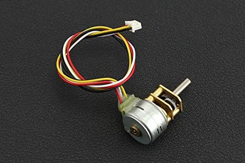 Angelelec DIY Open Sources Sensors, Micro Metal Geared Stepper Motor, a Miniature Stepper Motor With 100:1 Metal Reduction Gear Box for Enhanced torque. It Has a Voltage Input Range of 5 - 12V DC.