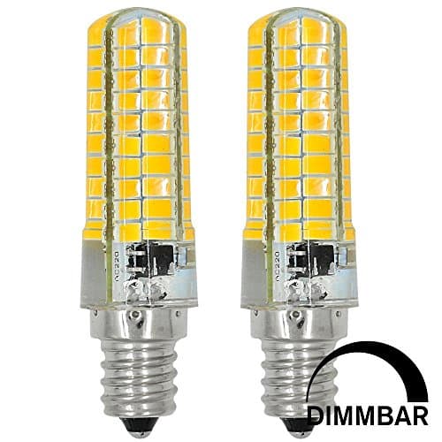 ACCKA 2-Pack Mini E12 LED Dimmable 6W 110V-130V E12 LED Bulbs, Candelabra Bulbs, Warm White, 2700K, LED Candle Bulbs, LED Light Bulbs, LED corn light