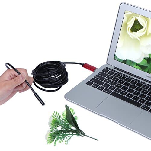 JINGLESZCN Mini 2in1 USB Android 8mm Dia 2/5/10m Length Endoscope HD Inspection Snake Camera Waterproof Snake Pipe Borescope Cam (5m)
