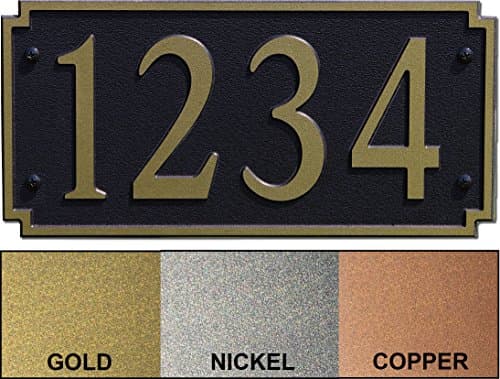 House Address Numbers Plaque - Personalized Rectangle (16" L x 8" H)