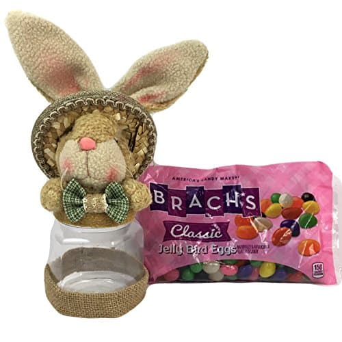 Easter Bunny Head Acrylic Candy jar with Brachs Classic Jelly Beans