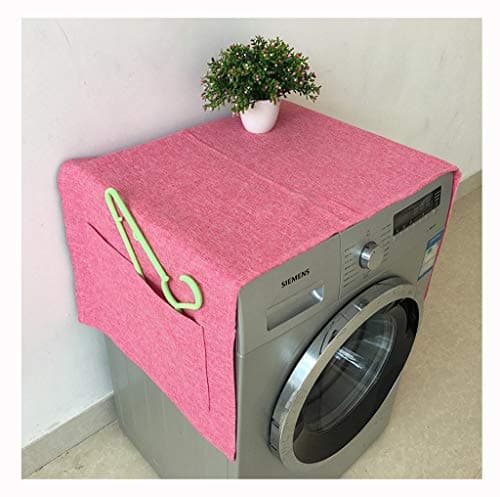 MAGFYLY Multifunction Washing machine refrigerator dust cover cloth, solid color modern simple cotton waterproof sunscreen for automatic washing machine cover, refrigerator