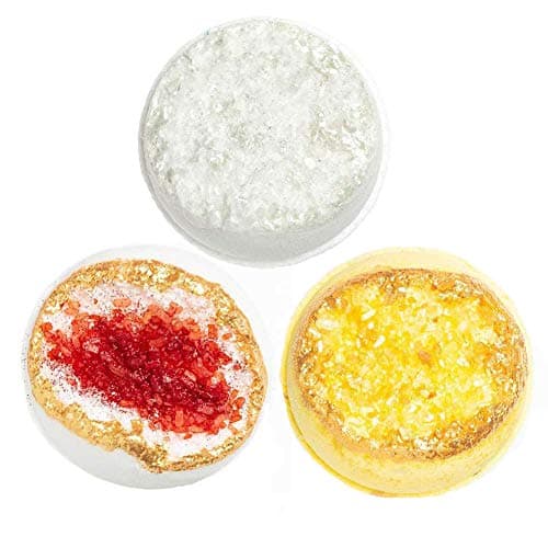 Crystal Energy Druzy Geode Bath Bomb Bundle Moonstone, Garnet and Citrine