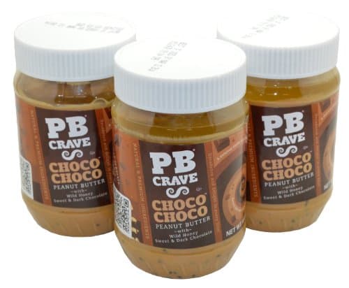 PB Crave Natural Peanut Butter, Choco Choco, 16oz Jars, (Pack of 3)