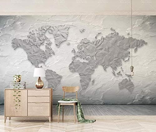Wall Mural 3D Wallpaper Stone Texture Body World Map Modern Wall Paper for Living Room Bedroom Tv Wall Decor