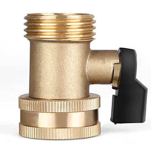 glorden Solid Brass Garden Hose Connector Single Hose Shut-Off Valve (1.75 in)