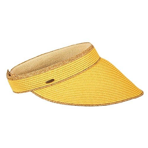 Scala Women's Large Brim Sun Visor (yellow)