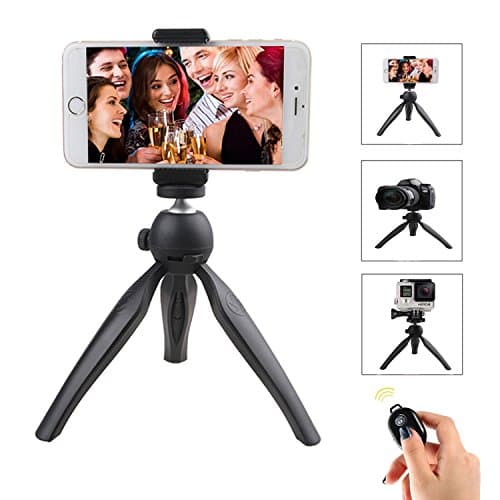 YanXi7 Bluetooth Selfie Stick Tripod For iPhone,360° Adjustable Portable Universal Phone Tripod Stand for iPhone,Camera,Samsung with Bluetooth Camera Remote Shutter and Smartphone Clip Mount
