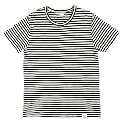 Poolhouse Stripe T-Shirt Black and White Medium