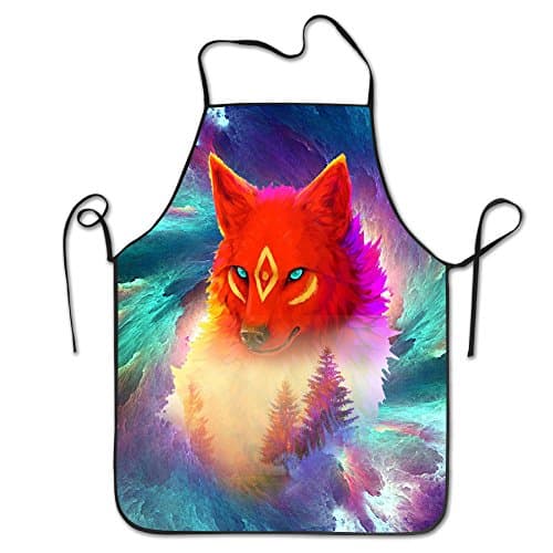 Watercolor Fox And Tree Chef Kitchen Cooking And Baking Aprons Bib Aprons