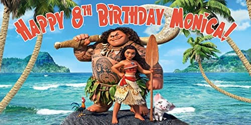 Moana Personalized Birthday Banner/Backdrop