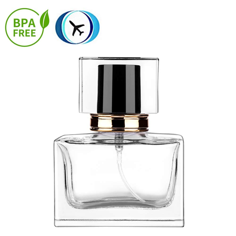 Perfume Bottles, 1oz Perfume Atomizer, Mini Clear Spray Bottle With Black Sprayer 1oz/30ml