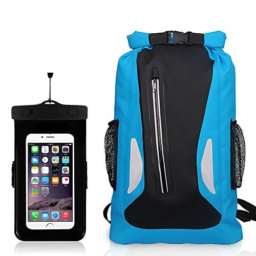 Evaline Waterproof 25L Dry Bag,Roll Top Dry Compression Sack Keeps Gear Dry for Kayaking,Beach,Rafting,Boating,Hiking,Camping and Fishing with Waterproof Phone Case