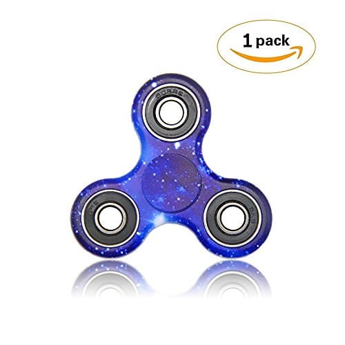 Tri-Hand Spinner &amp; Fidget Toy for Relieving ADHD, Anxiety, Boredom and Adult Children (Star Blue)