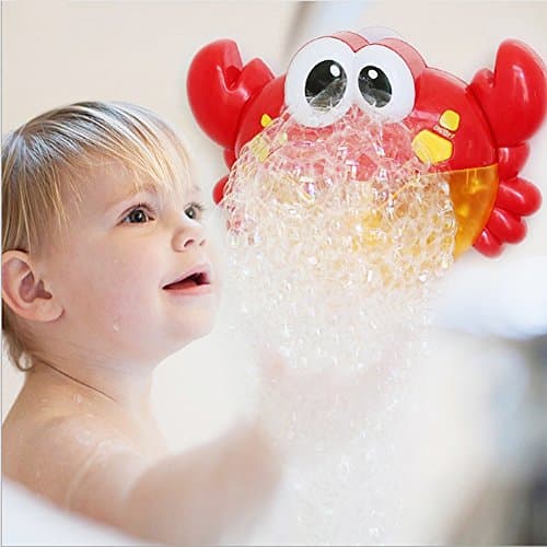 XYTMY Bath Bubble Makers, Automatic Bubble Blower Machine, Battery Operated Crab SPA Tub Toy with 12 Nursery Rhymes for Baby, Top Shower for Toddler and Kids of All Ages