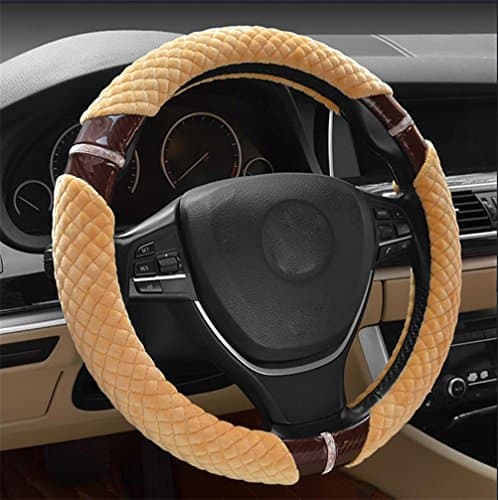 RUIRUI 3D Crystal comfortable steering wheel cover , beige