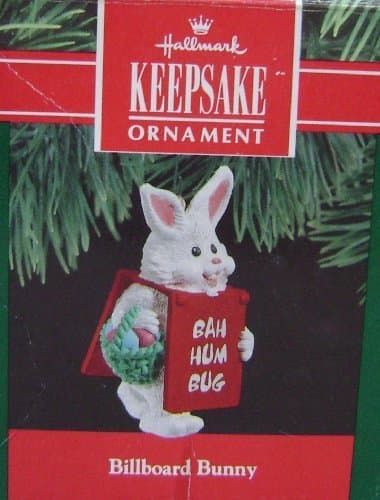 CLEARANCE Hallmark Keepsake Billboard Bunny Christmas Tree Ornament