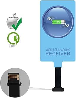 IVY QI Wireless Charging Receiver Adapter with Fast&Smart Microchip Technology for iPhone 5 / 5S / 5C / SE / 6S / 6S Plus / 7/7 Plus/iPad