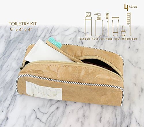 Stylish Packing Cubes Set for Travel - Includes a Large, Medium, and Small Travel Organizer + Toiletry Kit for Makeup and Travel Accessories - Super Durable and Water Resistant