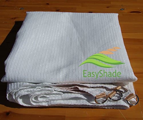 EasyShade Ready-to-Hang Rectangle Shade Sail Canopy for Patio, Lawn, Yard, Decks, Porches, Swimming Pools 14' x 20', White