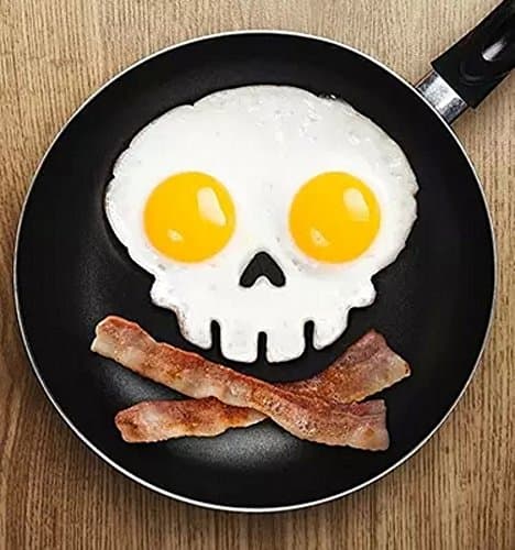 Feesy Skull Egg Mold,Biscuit Mold Cookie Cutter Black