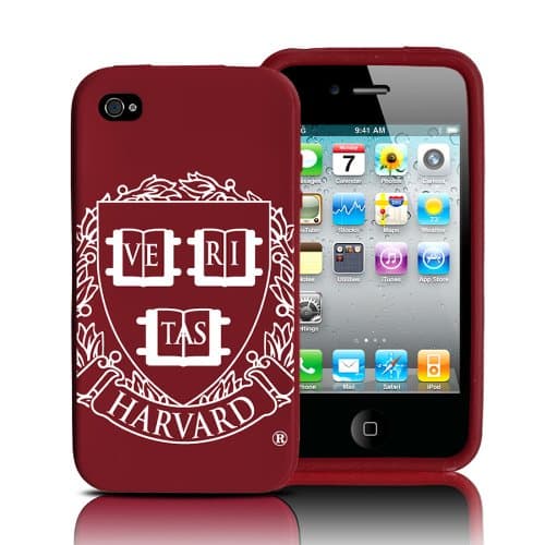 Silicone Case for iPhone 4/4S - Harvard Crimson - Retro Series - Cranberry