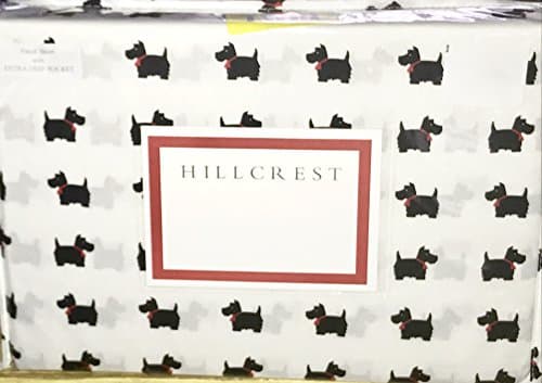 hillcrest SCOTTY DOGS TWIN SIZE sheet set (microfiber)