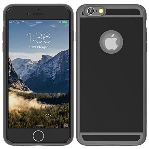 [1A Upgrade] OSSU iPhone 6/6s Plus Qi Wireless Charging Receiver Phone Case Charger Back Cover with Flexible Lightning Connector (Black)