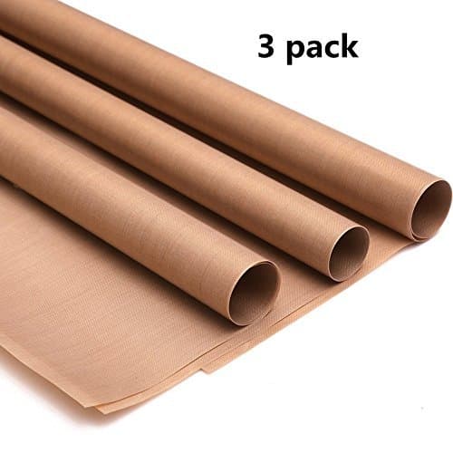 Kosause 3 Pack 16 x 23 Inch Non Stick Craft Mat Sheet Heat Press Transfer Sheet Made of Teflon