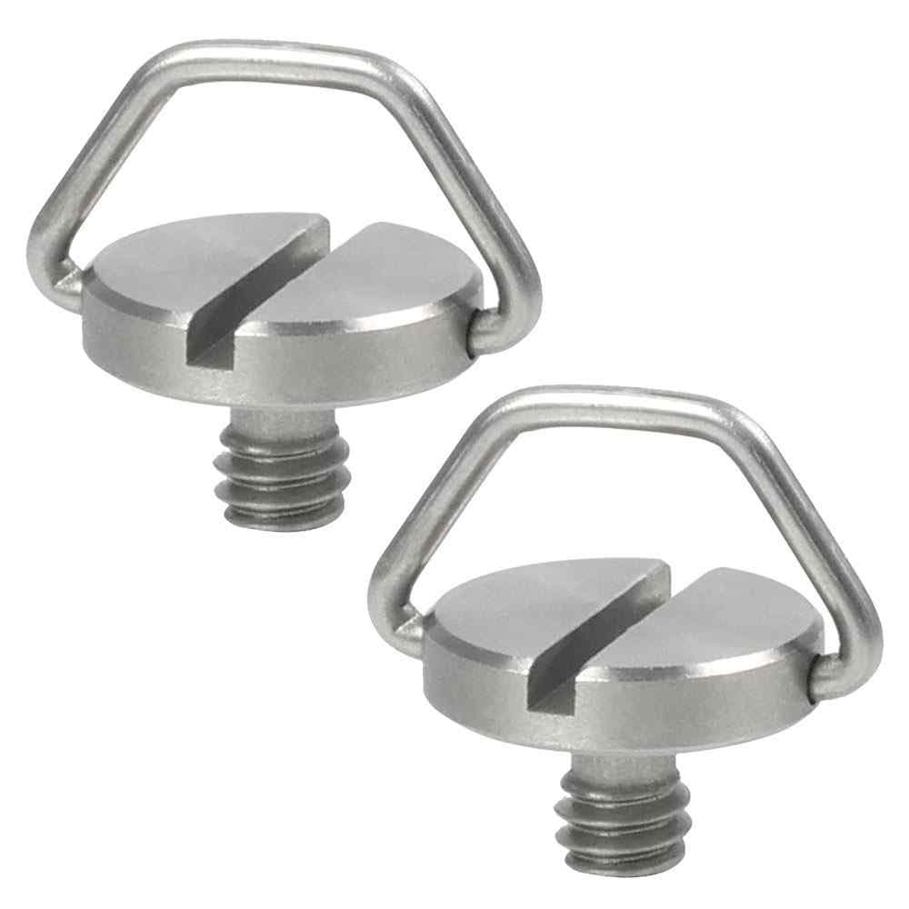 'Gran Voo Pack of 2 SR 61 1/4 D-Ring Screw Stainless Steel For Camera Tripod Monopod Quick Release Plate Ball Head