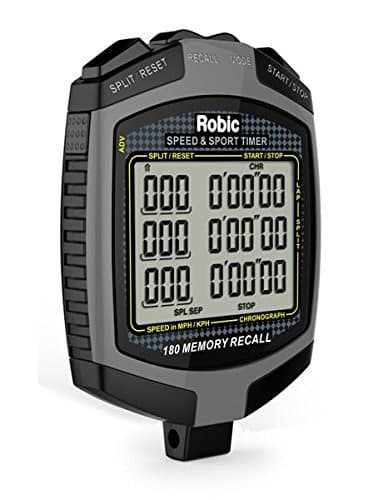 Robic Watches 180 Lap Memory Digital Speed and Sport Timer Stopwatch P/N 68889