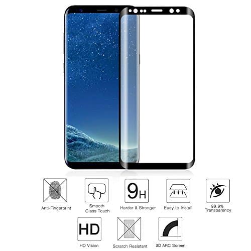 Galaxy S9plus Screen Protector Tempered Glass Strong Glue Full Covered Screen Guard For Samsung S9+ (Black)