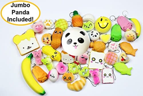 Random 20pcs Jumbo Medium Mini Slow Rising Squishies Cream Scented Bread/Panda/Banana