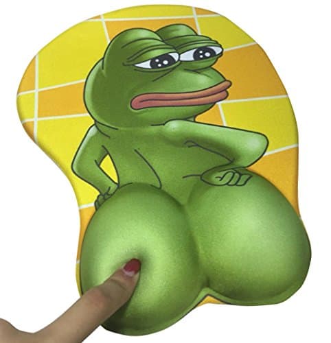 Sad Frog Feels Bad Man 3D Silicone Wrist Rest Mouse Pad Gaming Mousepad