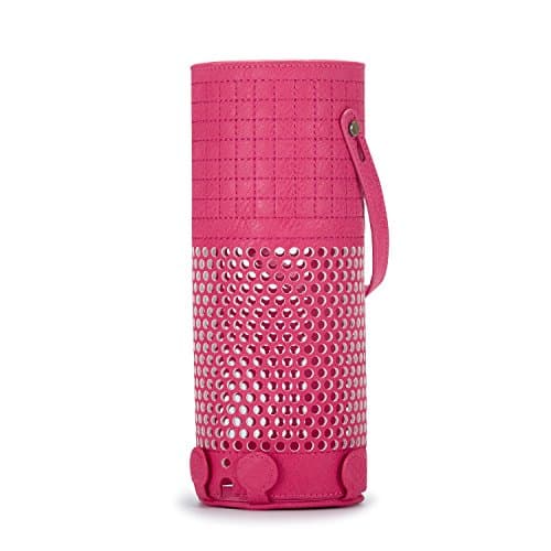 Jeasun Echo Protective Case Cover, Light Weight PU Sheel Shock Proof Stand Station Protective Alexa Cover Sleeve Skins(1st Generation/Plus)，Red