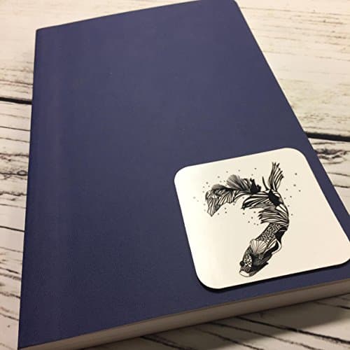 Betta Test - Aquarium Inspired Ink Drawing - 2.5" Stickers