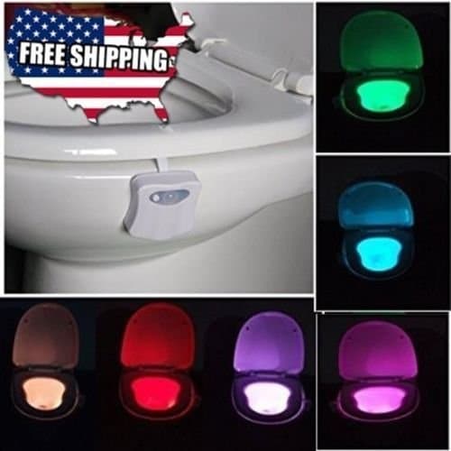 Special Toilet Night Light 8 Color LED Motion Activated Sensor Bathroom Illumibowl Seat