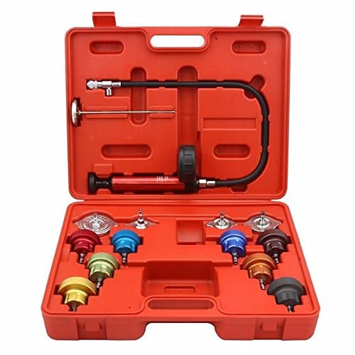 14 PC Radiator Pressure Tester Pump Leak COOLING SYSTEM Checker Aluminum Adapter