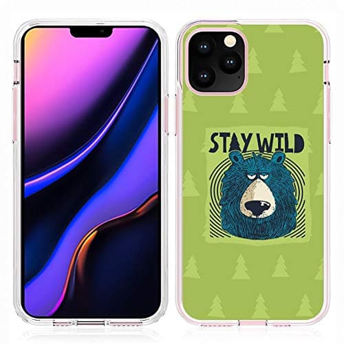 hfijgsj Compatible with iPhone 11 Pro Max 6.5 Inch 2019 Phone Case, Bear Clear Fashion Cute Thin Soft TPU Shockproof Full Protection Back Cover