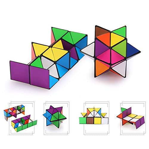 Nakenja Magic Star Cube Infinity Cube Transforming Geometric Puzzle for Kids Teens Adults
