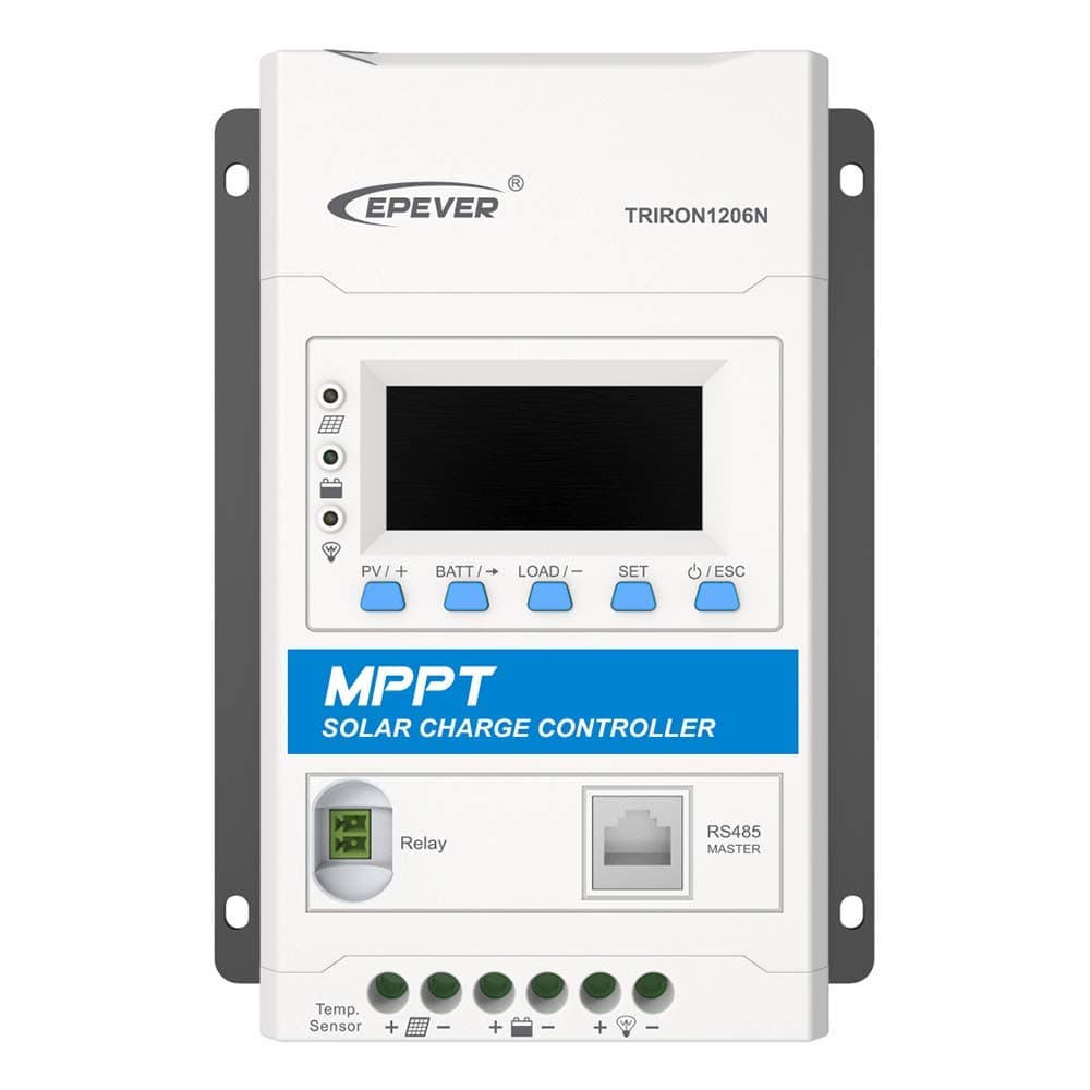 Ichy TRIRON Series MPPT Solar Charge Controller, 12V 24V DC Auto Solar Panel Regulator, LCD Display, Dual USB Output, Module for Mobile Phones Lead-Acid, Lithium Batteries