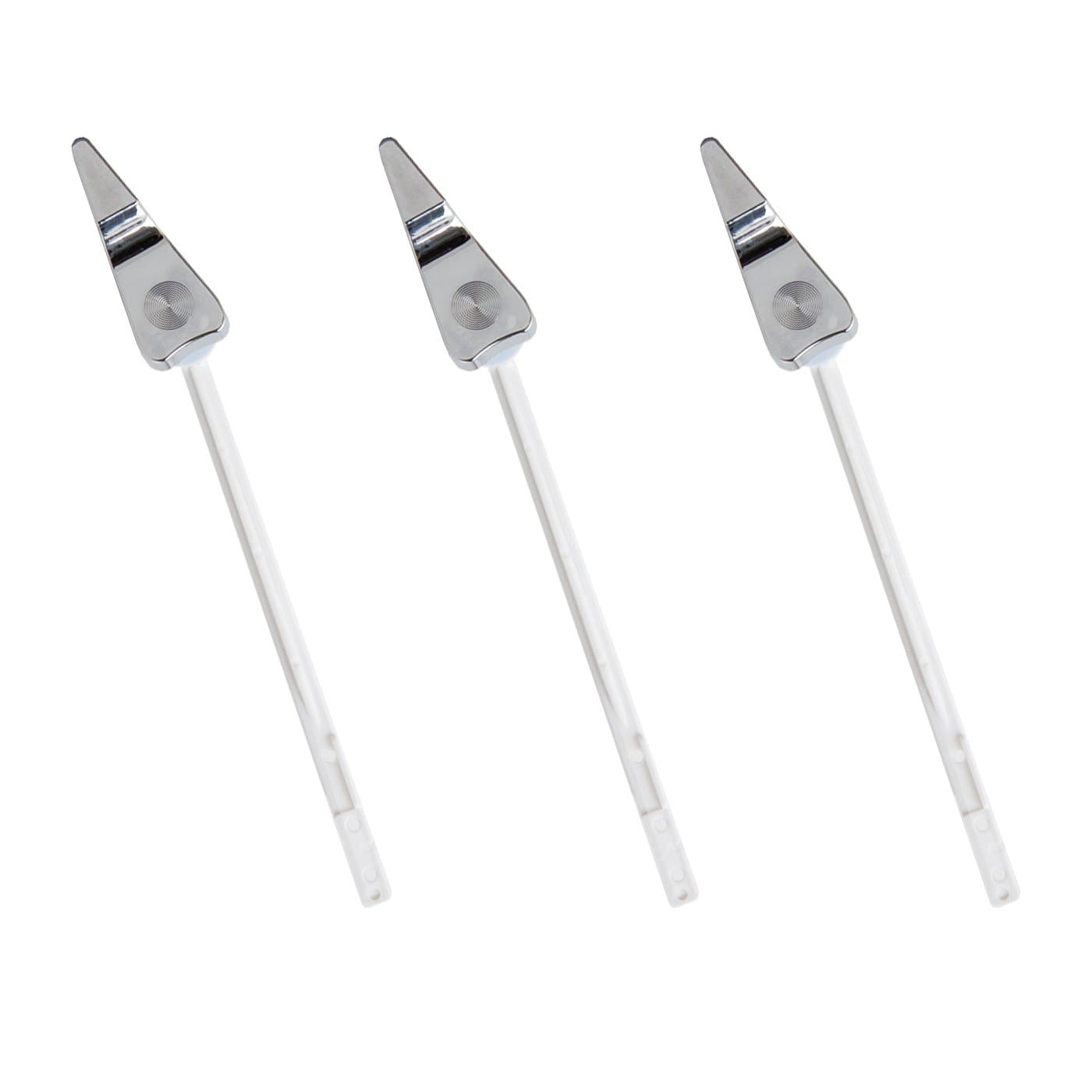 (3 Pack) ELBA Plastic Handle Toilet Lever, Universal Chrome Plated Fits Most Toilets, Toilet Repair Trip Lever, Toilet Handle, Replacement Toilet Flush