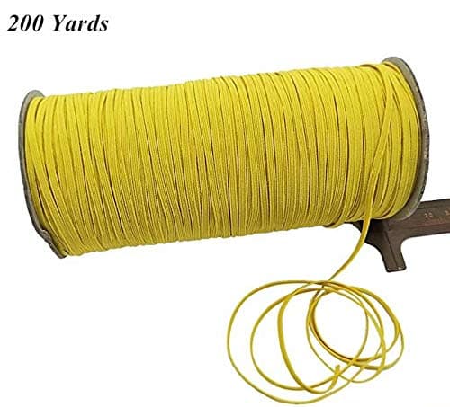 TUOLE 200 Yards Length Braided Elastic Band Elastic String Cord, High Elasticity Knit Elastic Band Stretch Elastic Rope for Sewing DIY Craft