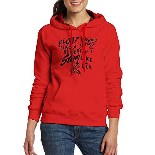 VCKFMEN Women's Float Like A Butterfly, Sting Like A Bee 3D Hoodies Sweatshirts With Pockets