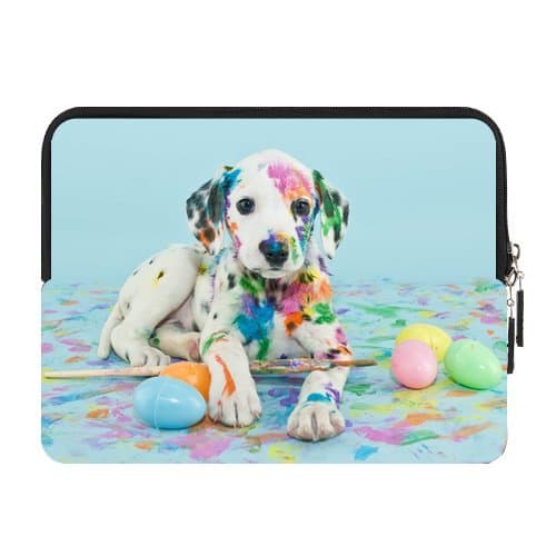 Custom Easter Dalmatain Puppy Zipper Sleeve for IPad Mini (two sides)