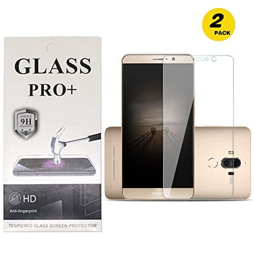 lzfyoo Huawei mate9 Screen Protector 2 Pack Premium Clear Tempered Glass Screen Protector, Anti-glare Anti-fingerprints High Definition 0.33mm 9H Screen Hardness for Huawei mate 9